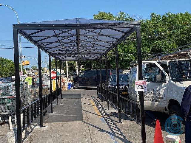 Glass and Metal Awning